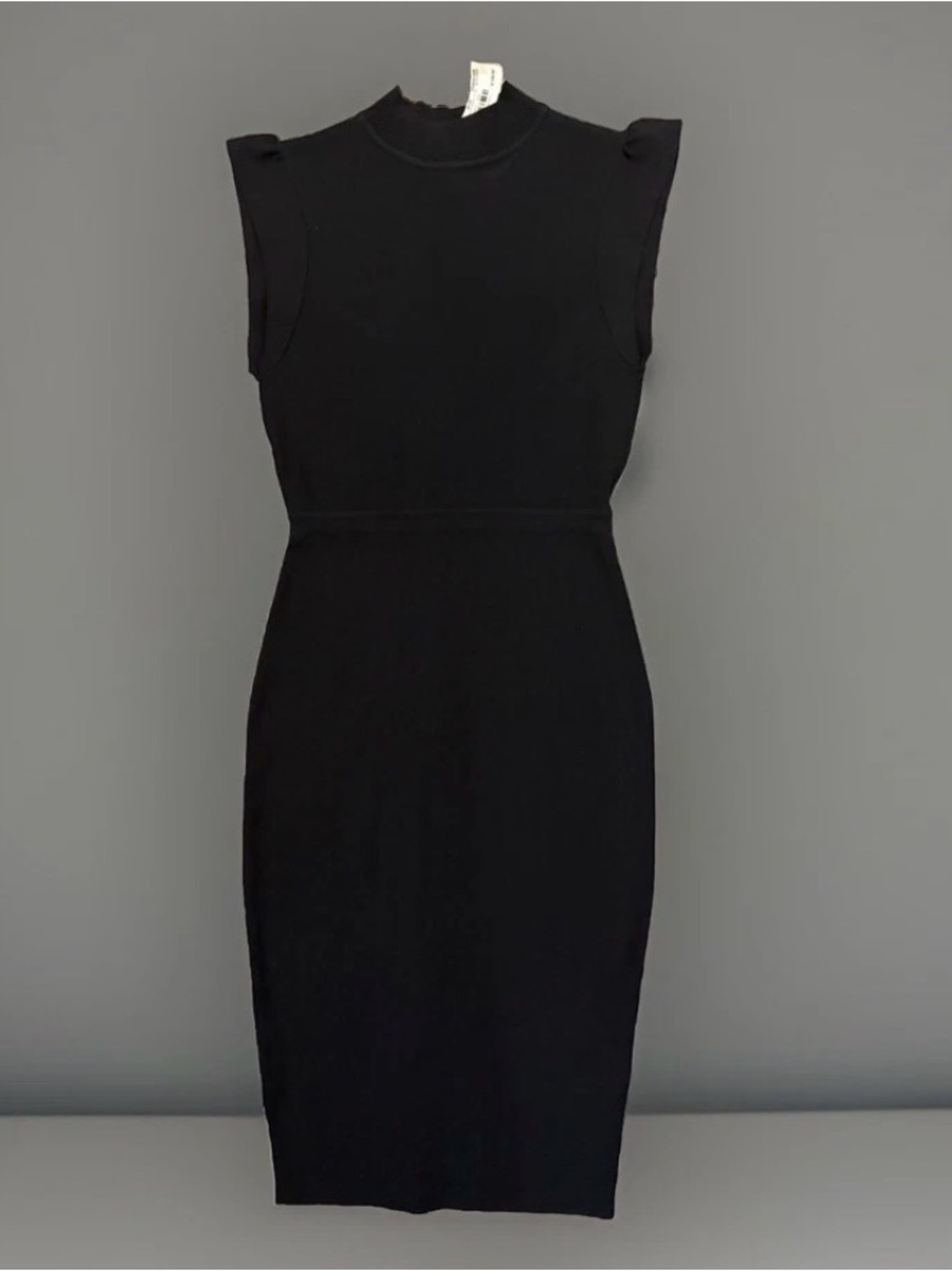 Cinderella Couture New w/Tag Black Formal Dress Fitted Midi Large Open Back